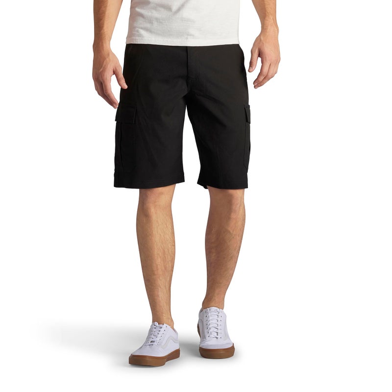 Lee Men's Big & Tall Performance Cargo Short, Black, 50